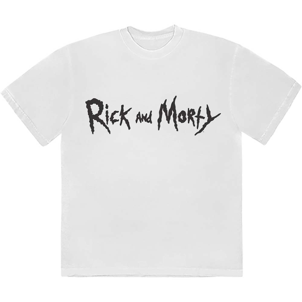 Rick And Morty - Mono Logo Tshirt Homme - Blanc